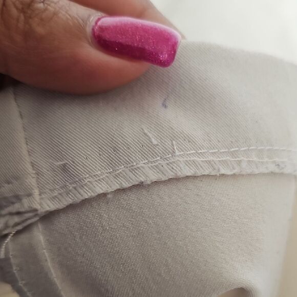 Cream Straight Leg Dress Pants with Tailored Fit - Picture 7 of 16